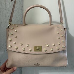 Kate Spade Blush Pearl-Embellished Satchel
